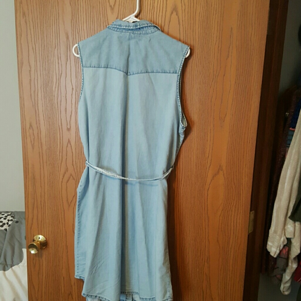 DENIM SLEEVELESS DRESS - Picture 3 of 3
