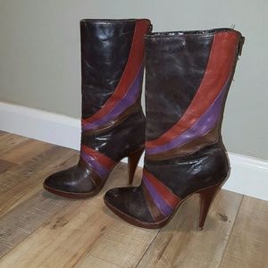Luichiny Whoopi Platform Mid-Calf Leather Boots