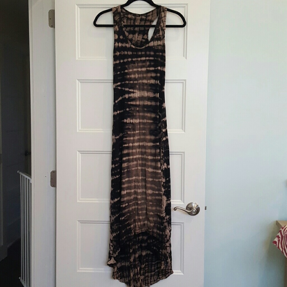 Super sexy tied dyed high low maxi
