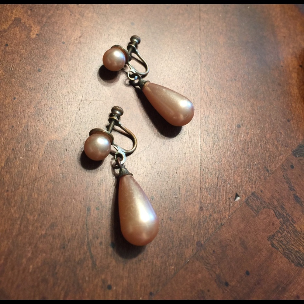 Vintage twist back earrings