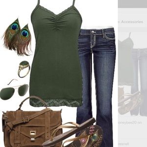 Urban outfitters Peacock Feather Earrings