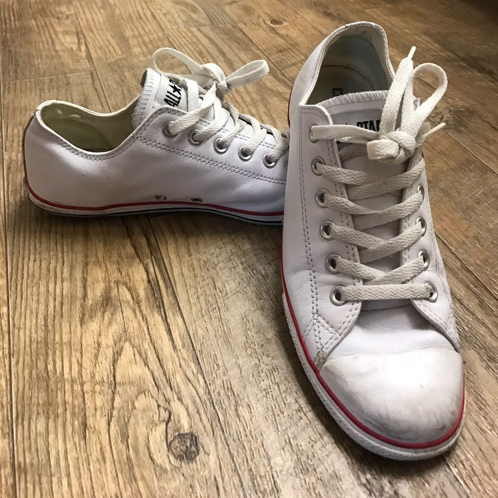 White leather converse