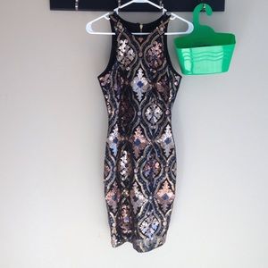 High neck sequin dress! HOLD