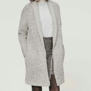 boucle sweater coat