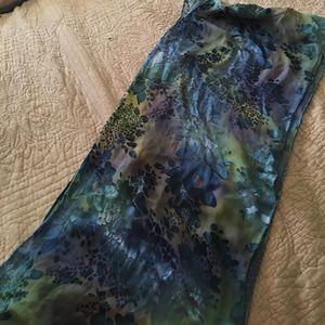 Handmade Watercolor Floral Scarf