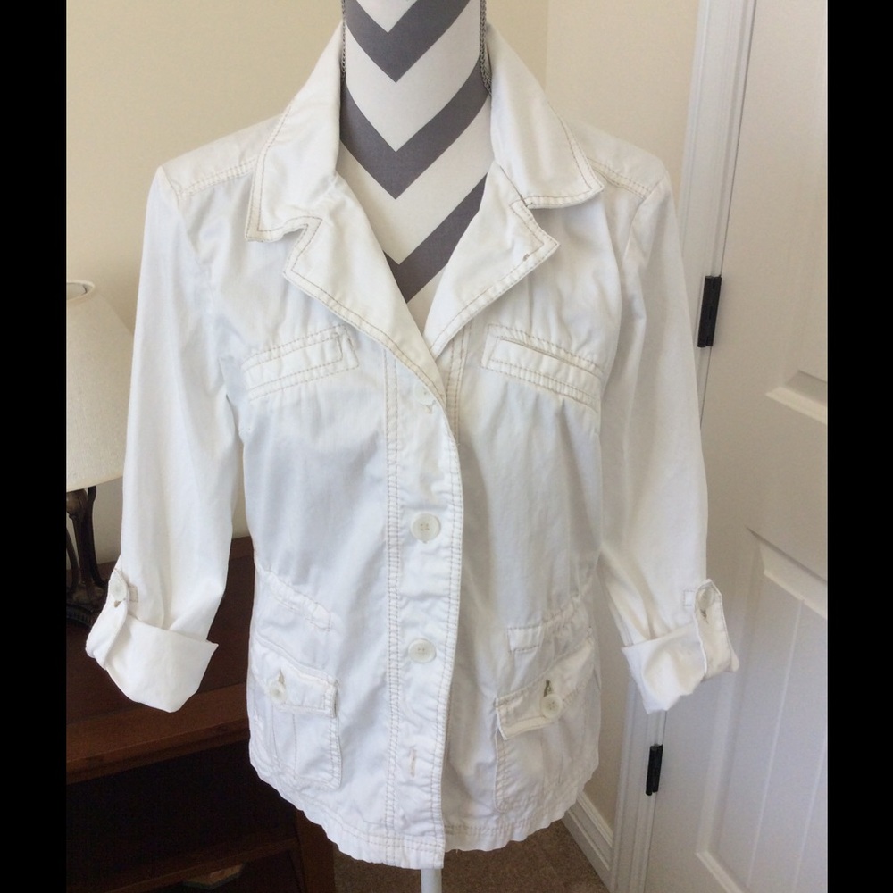 French Cuff white cotton jacket