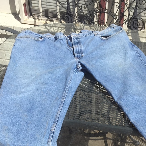Men's faded blue jeans size 46 length 28 - Picture 1 of 8