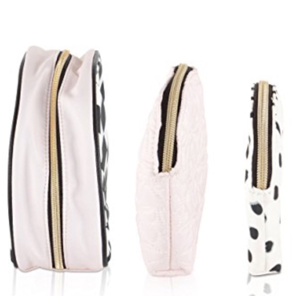 SOLD Betsey Johnson Blush Pink Cosmetic bag set - Picture 3 of 8