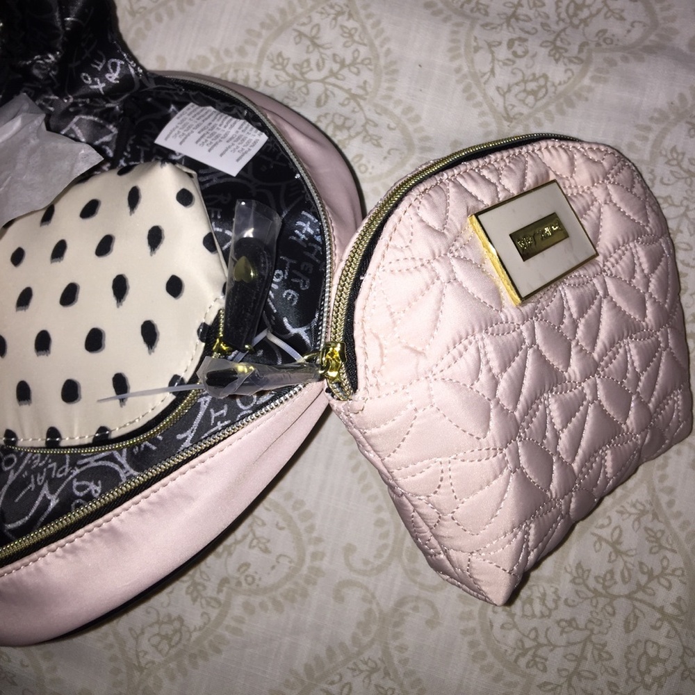 SOLD Betsey Johnson Blush Pink Cosmetic bag set - Picture 7 of 8