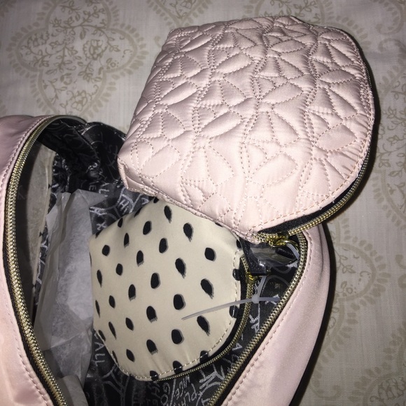 SOLD Betsey Johnson Blush Pink Cosmetic bag set - Picture 6 of 8