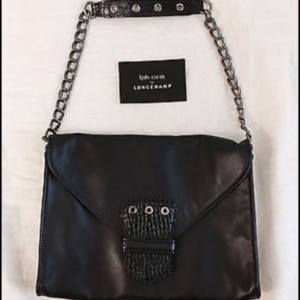 Longchamp navy clutch