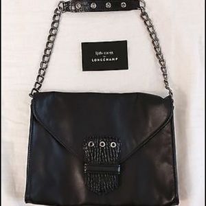 Longchamp navy clutch