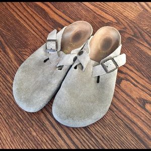 Birkenstock clogs.