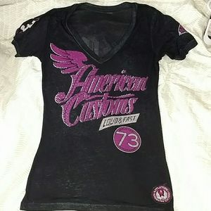 American Customs burnout tee