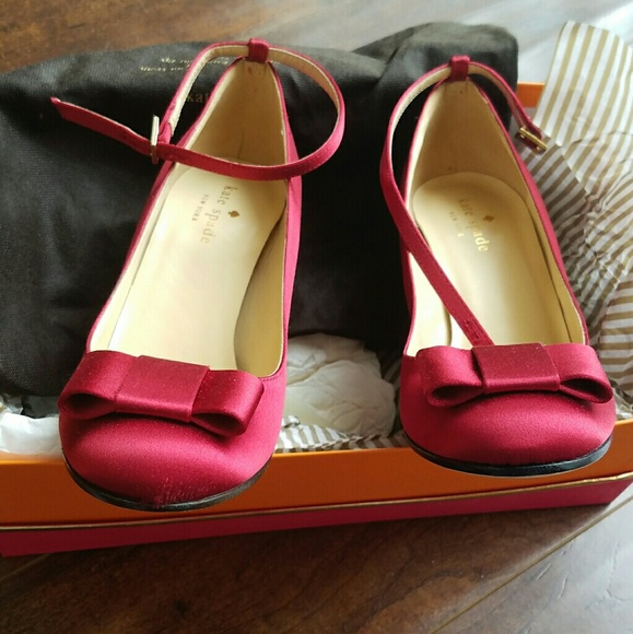 ♠Kate Spade New York Kimberly Red Satin Heels♠ - Picture 4 of 4