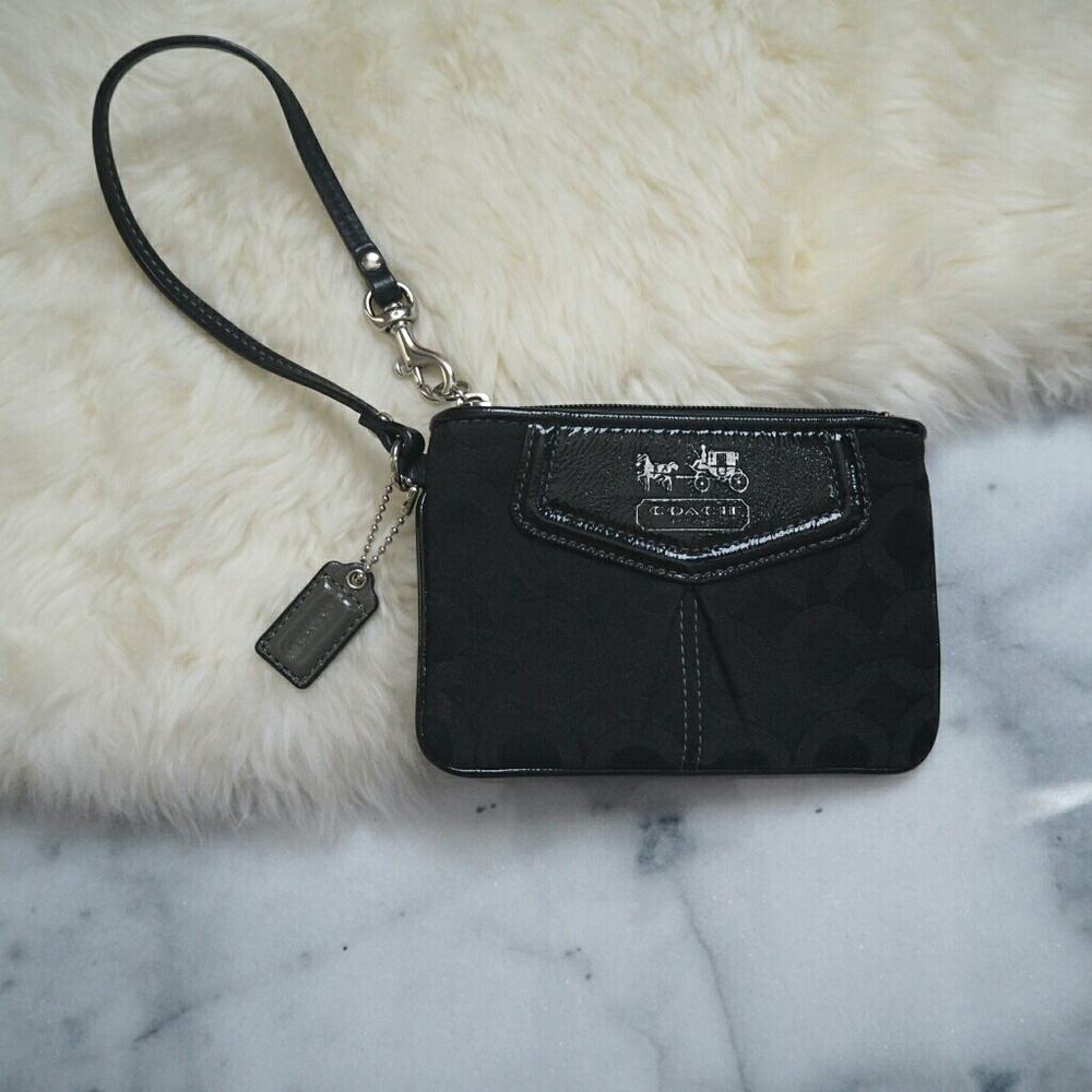 Coach Authentic Black Wristlet