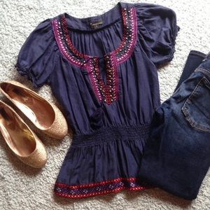 Embroidered Peasant Blouse Embroidered Peasant Blouse