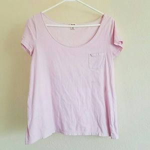Pink Flowy Pocket Tee