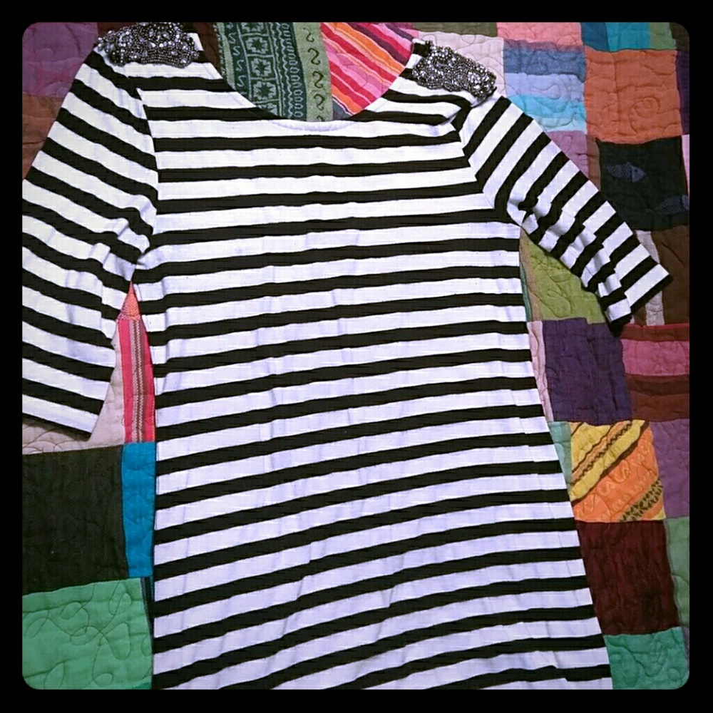 Striped tunic top