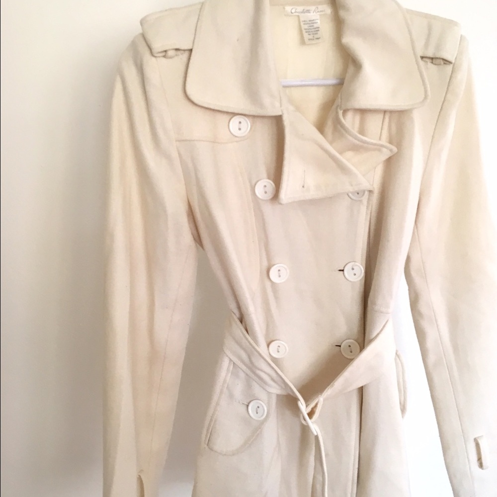 Charlotte Russe Lightweight Cream Coat