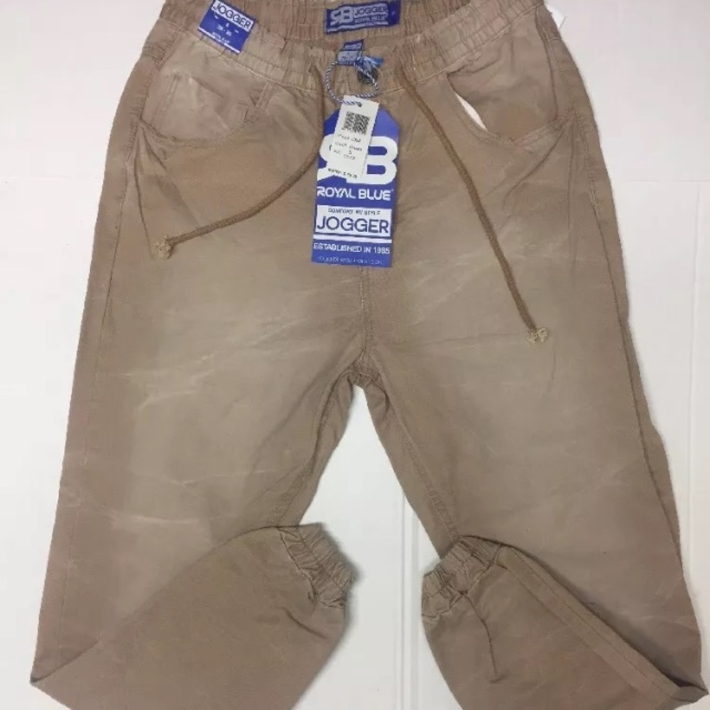 Royal Blue-Men's 5 Pocket Khaki Joggers NWT $79.00