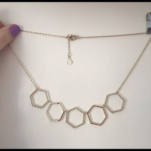 Gold Ann Taylor Loft geometric necklace