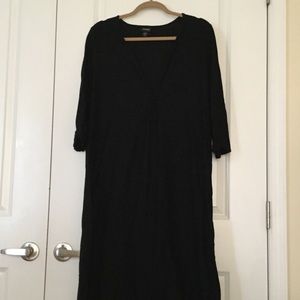 Eileen Fisher Black V-neck Dress