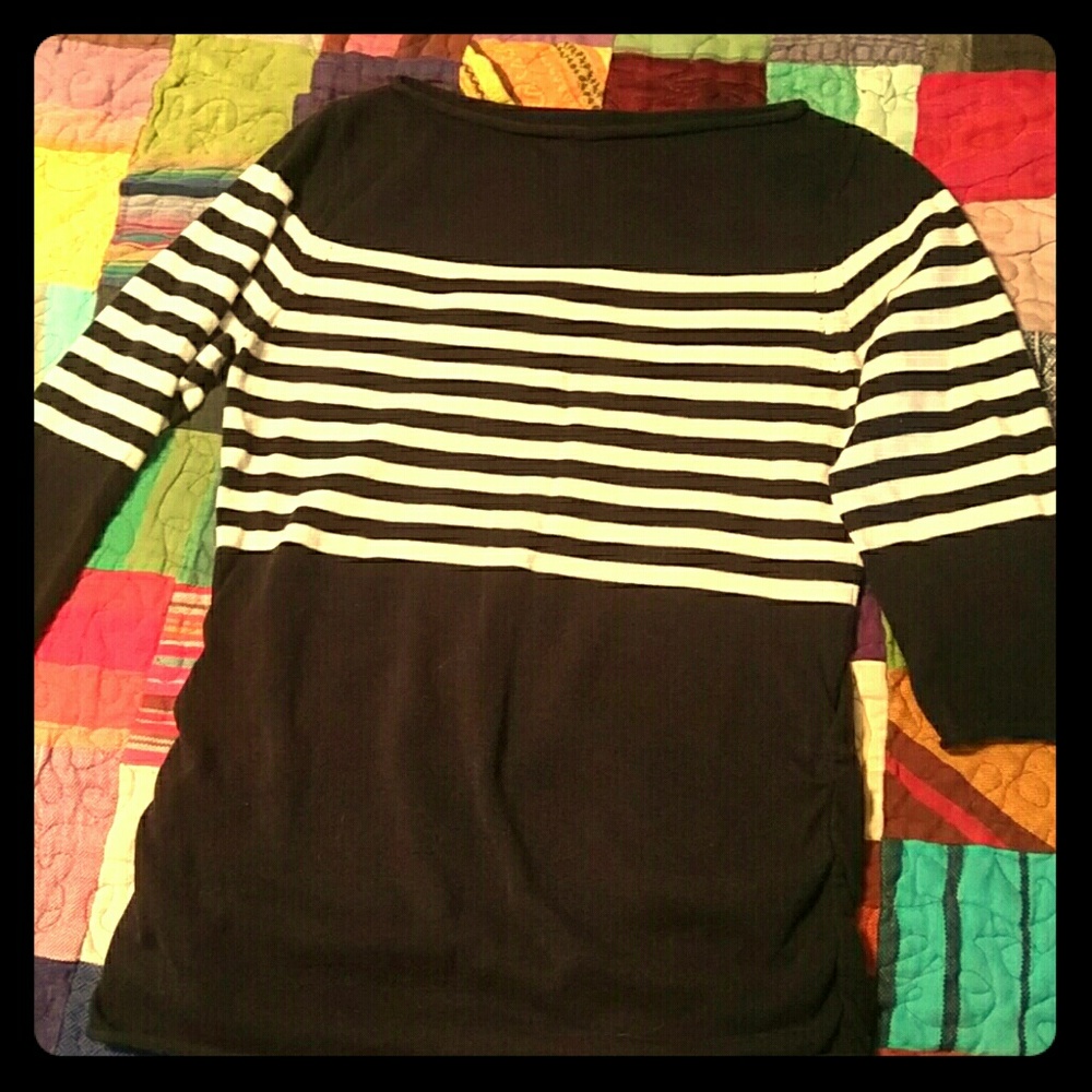 Striped boatneck sweater