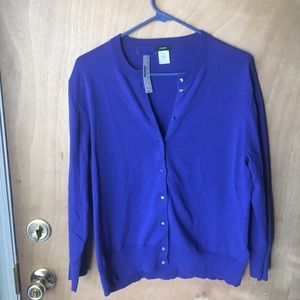 J Crew size XL blue cardigan