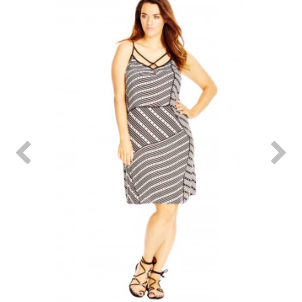 🎉Host Pick NWOT CITY CHIC Polka Dot Lined Black White Cocktail dress🎉⚡️