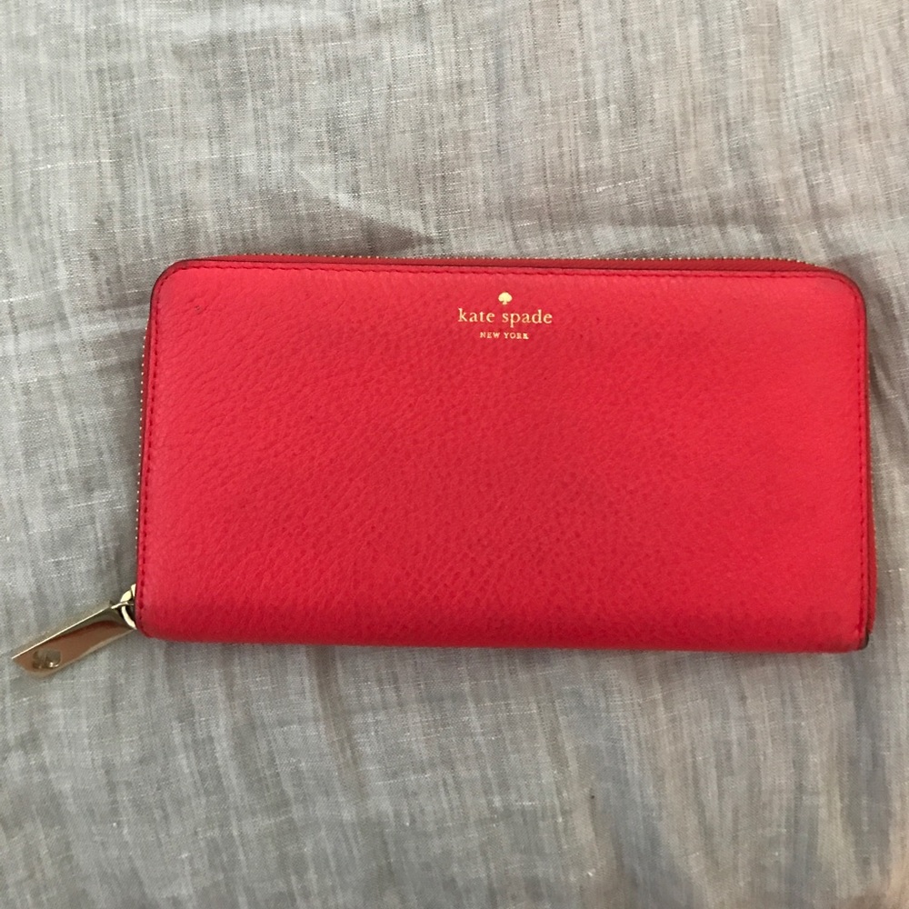 Hot pink Kate Spade wallet