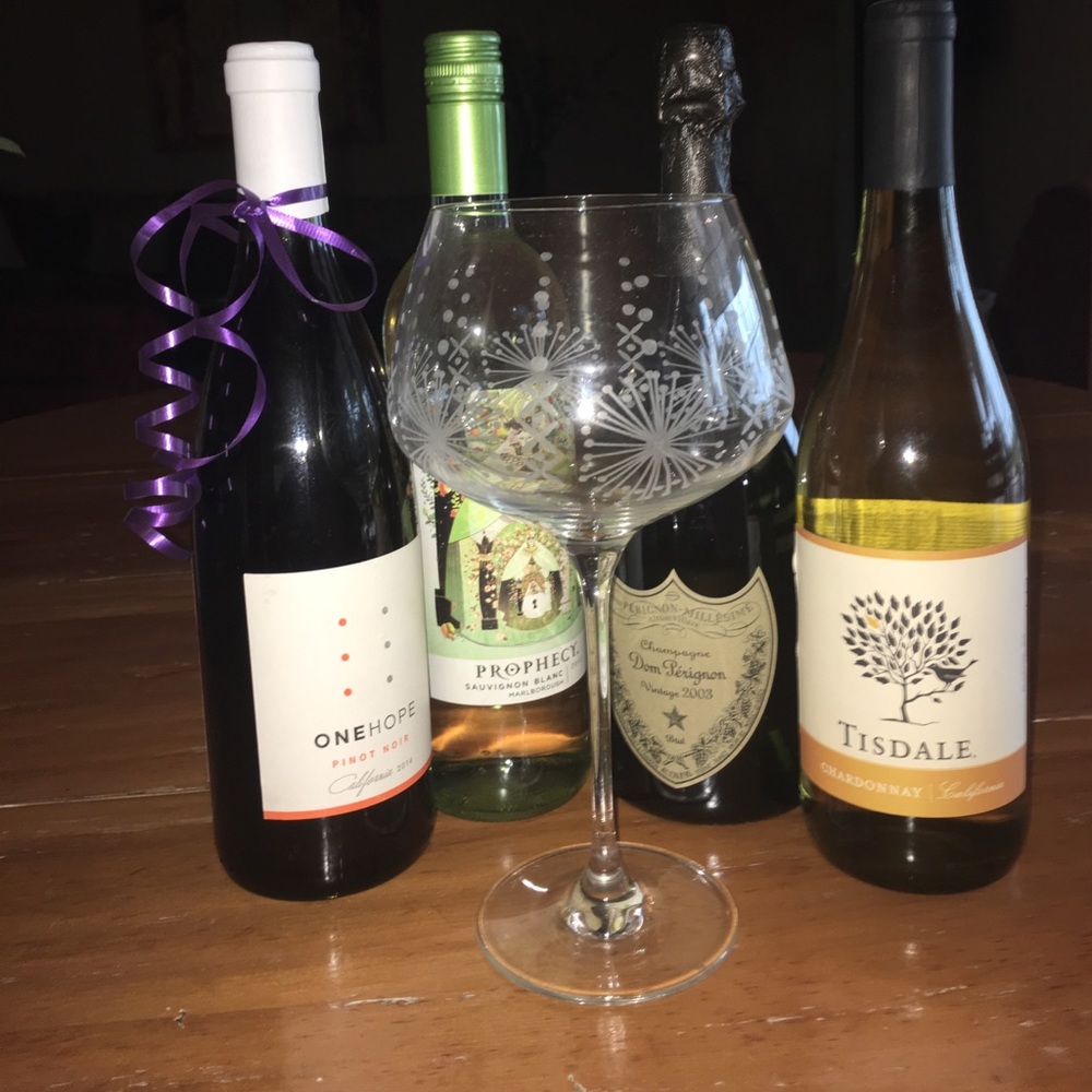 A 4 set of wine goblets