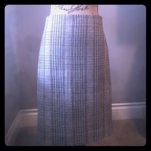 J Crew wool plaid pencil skirt