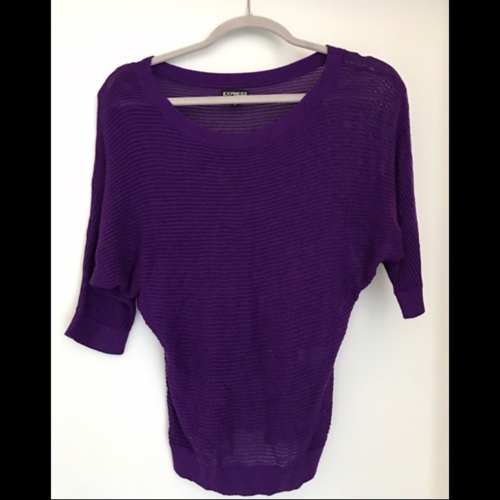 Purple mesh sweater