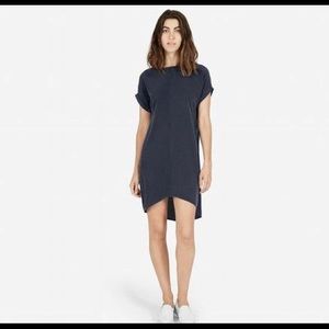 Everlane blue short sleeve silk dress size small