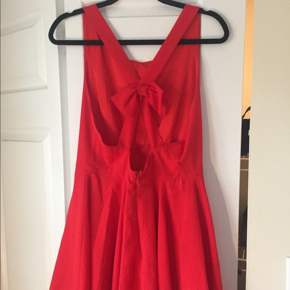 Red tank dress