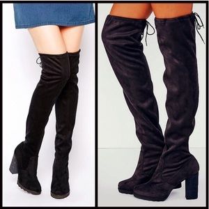 FREE PEOPLE Over The Knee Suede Boots