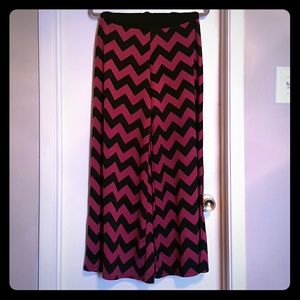 Purple and black flowy pants