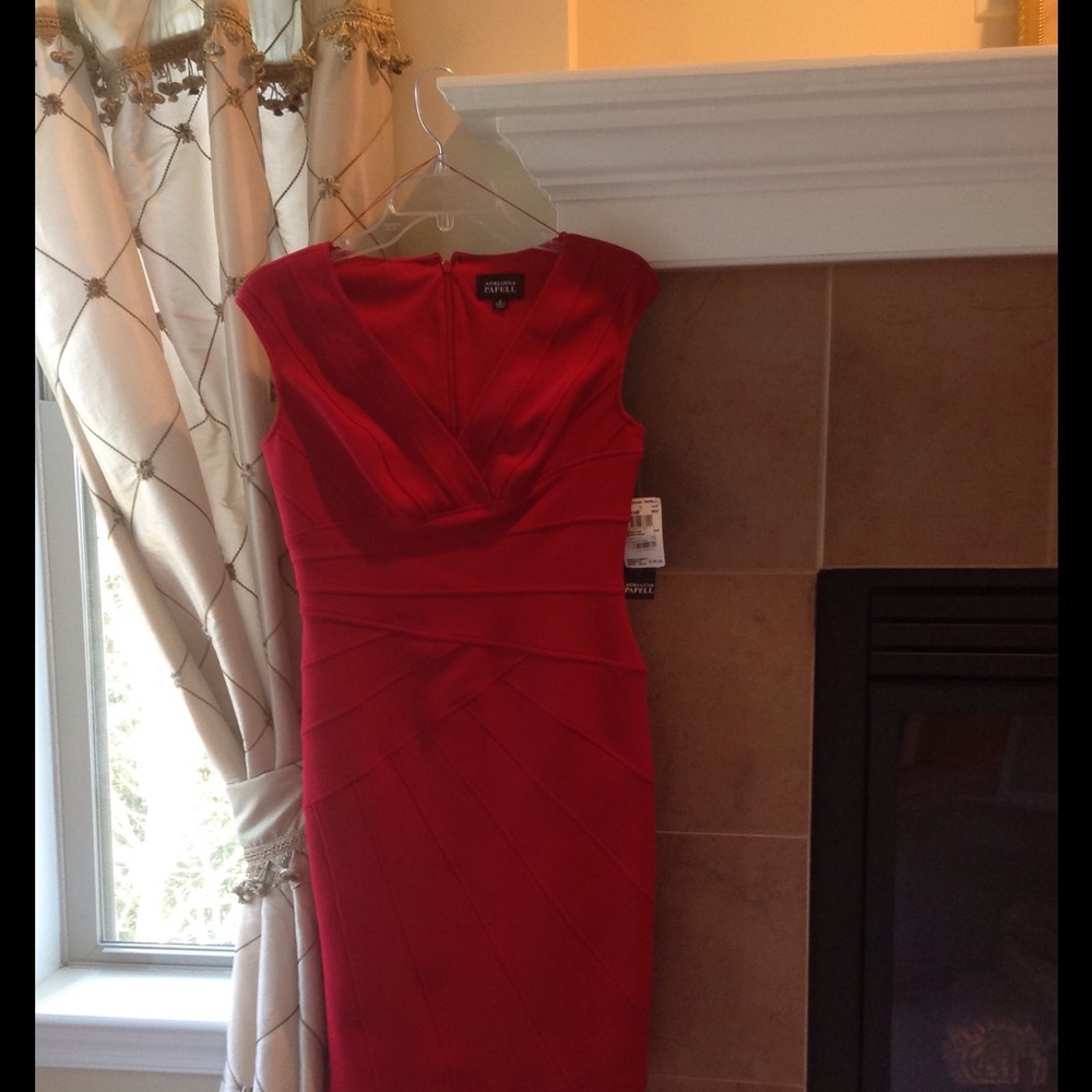 Red Adrianna papell dress size 4