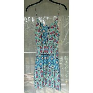 Everly Dresses - Tribal geometric pattern dress with faux buttons Everly Dresses - Tribal geometric pattern dress with faux buttons