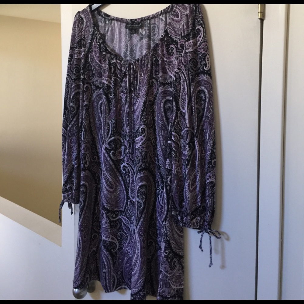 Paisley peasant style dress