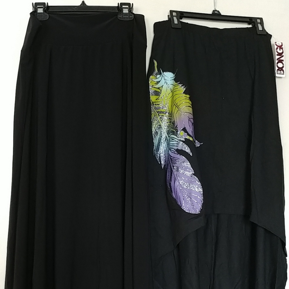 BLACK SKIRTS FREE FLOWY NWT BOHO SIZES M &  L