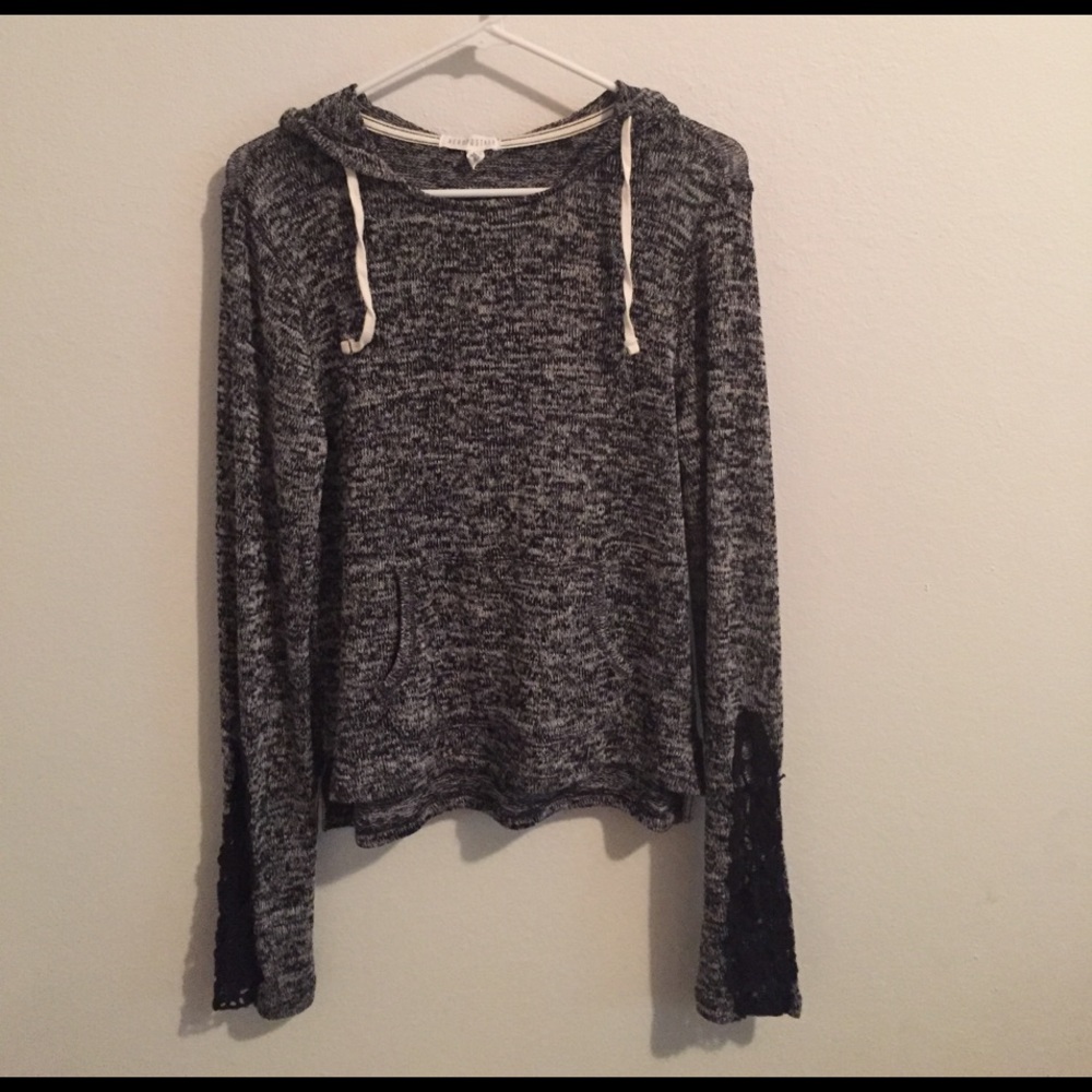 Comfy Aeropostale Light Hoodie Gray Medium