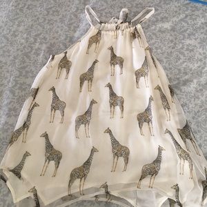Ella Moss Giraffe silk tank