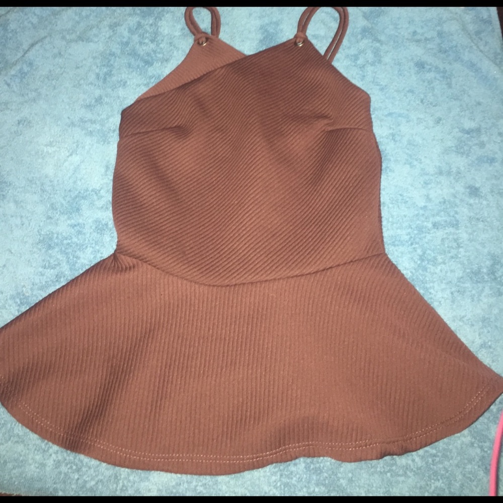 Plum peplum top!