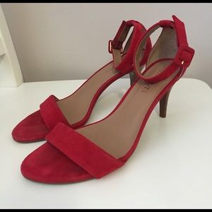 Beautiful Strappy Red Heels - Size 8