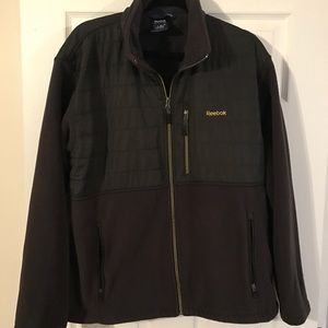 men's Reebok gray fleece zip up jacket