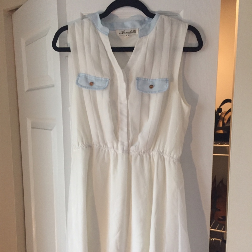 White button down dress