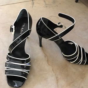 Authentic Prada strappy heels.