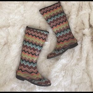 Missoni for Target rubber zig zig rain boots